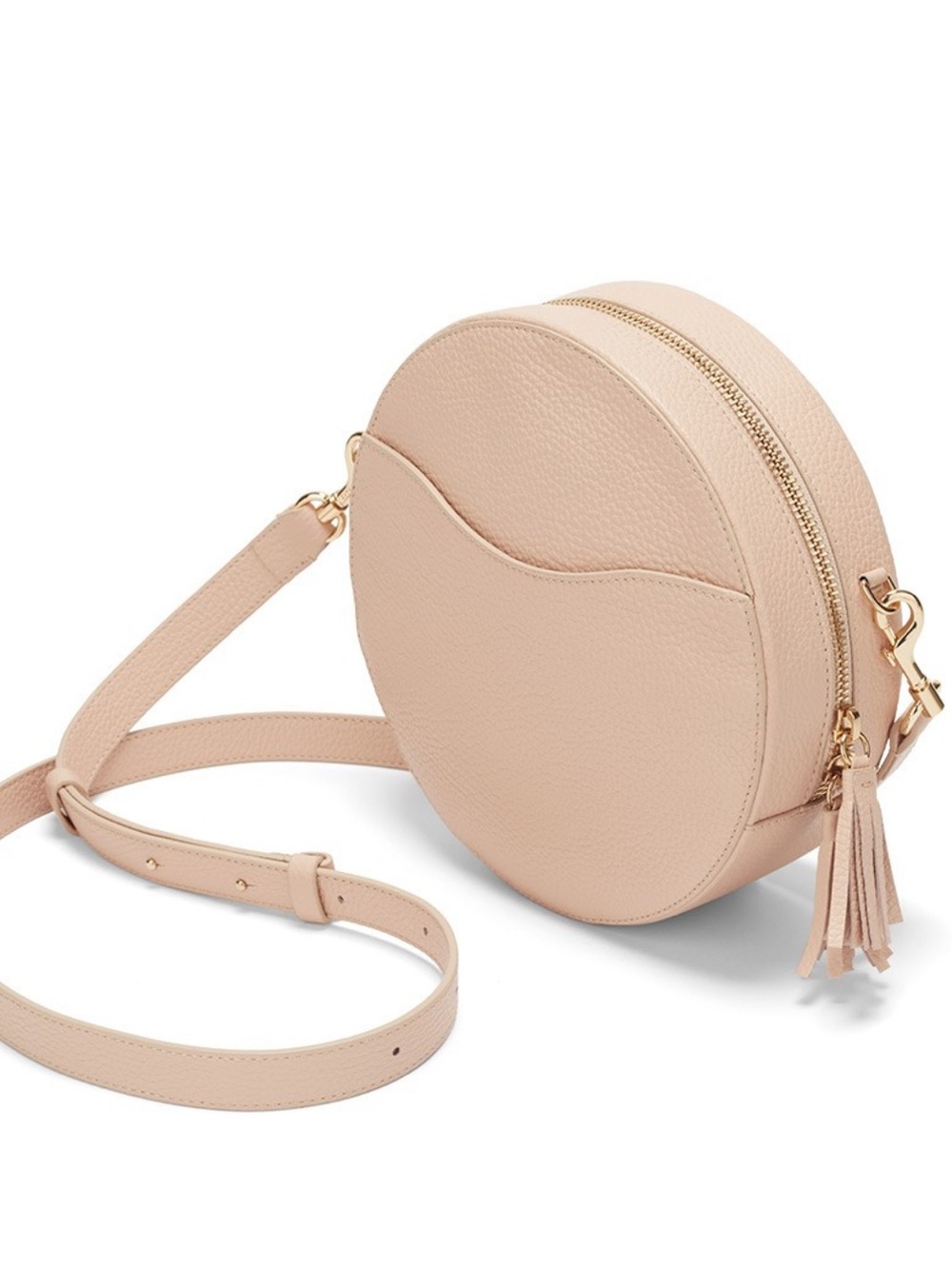 Cuyana Circle Round Leather Crossbody Bag Blush - New!